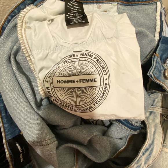 🙋‍♀️💁‍♀️Home Femme Blue Skinny Jeans with Distressed Detailing - Picture 8 of 10